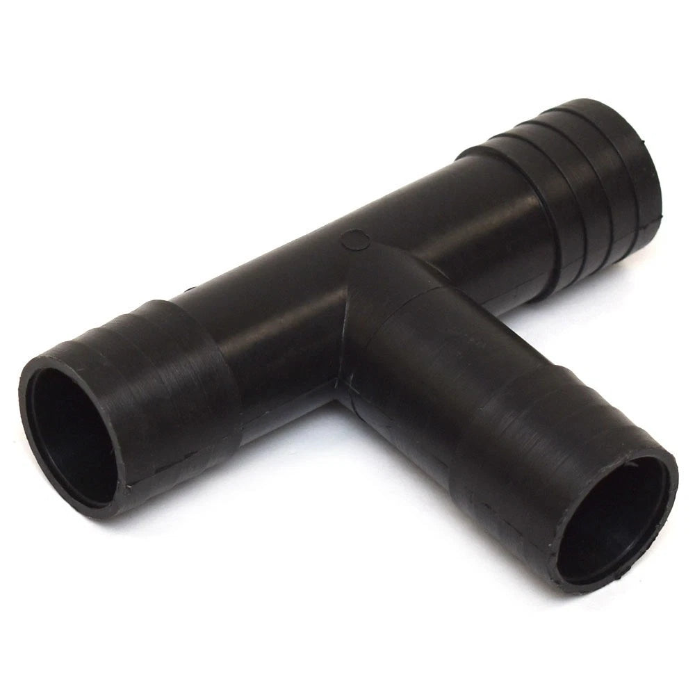 Sea Pro Boat Tee Fitting - 1 1/8 Inch Barbed Black PVC