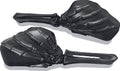 Kuryakyn Skeleton Hand Mirrors Black/Black for Harley Davidson 2000-2024