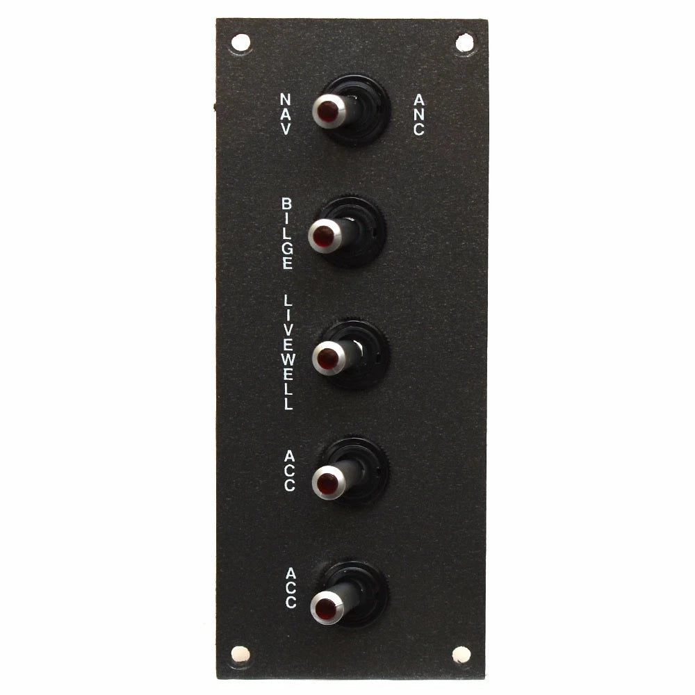 Crestliner Boat Toggle Switch Panel - Kodiak Gray
