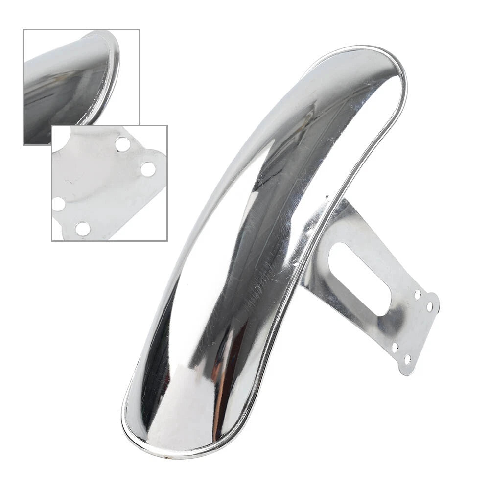 Motorcycle Retro Front Fender Protector Metal Mudguard Chrome for Honda CG125