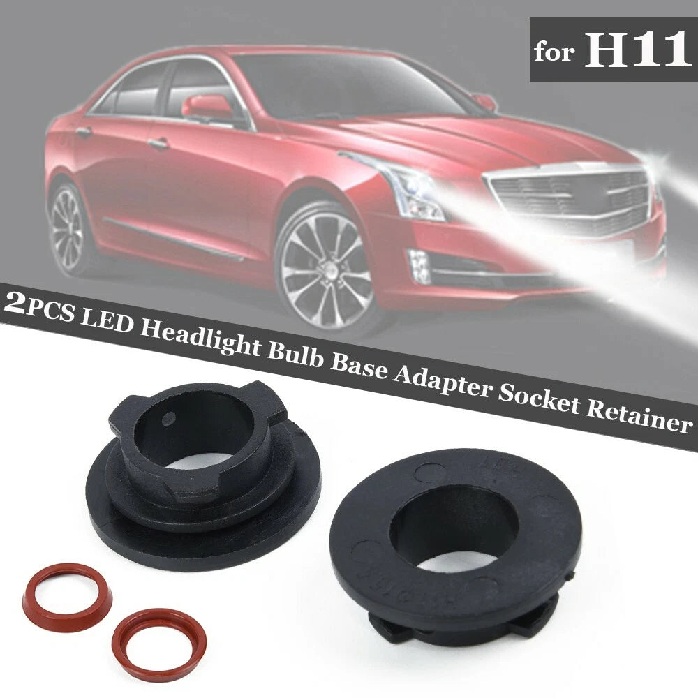2pcs H11 Adapter LED Headlight Bulb Holder Lamp Base Socket Retainer Holder Tool