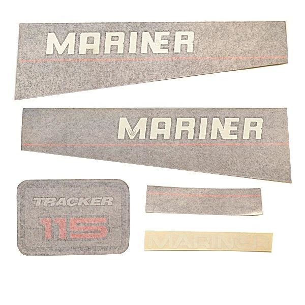 Marnier Boat Engine Decals - Gray Outboard Stickers (kit)