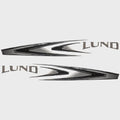 Lund Boat Graphic Decals 2280382 - Crossover Hull Stickers (set of 2)