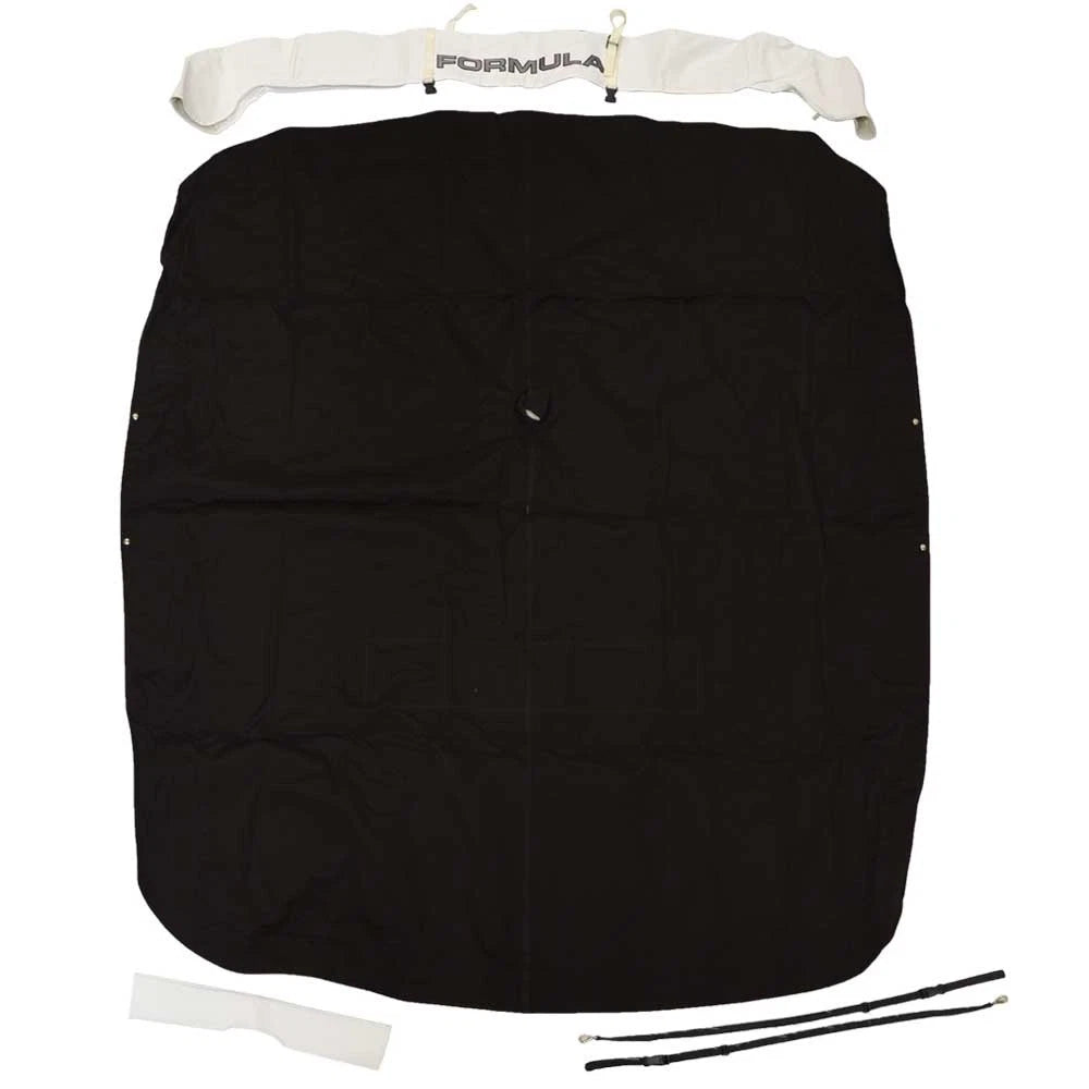 Formula 290 SA Boat Bimini Cover 57086 - Black White Canvas (kit)