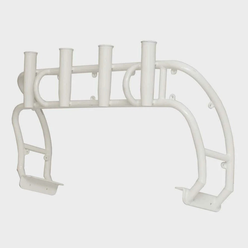 Mako Boat Rod Holder 310835 - 4 Pole White Coated Aluminum
