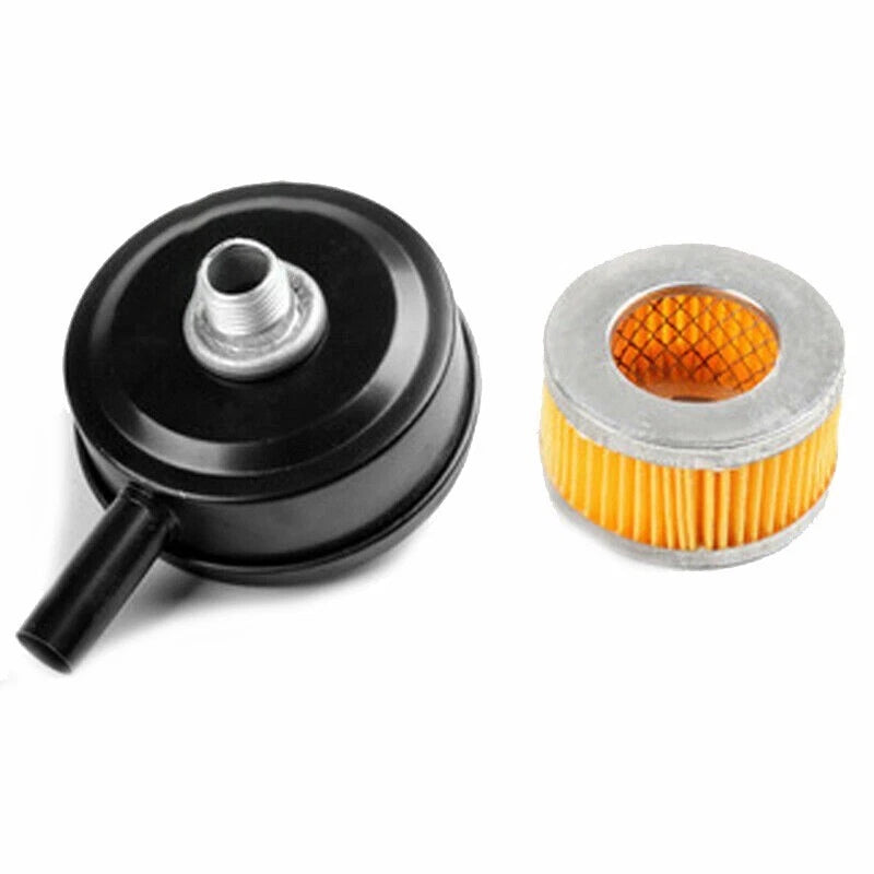 3/4" 20mm Thread Metal Air Compressor Intake Filter Noise Muffler Silencer Black