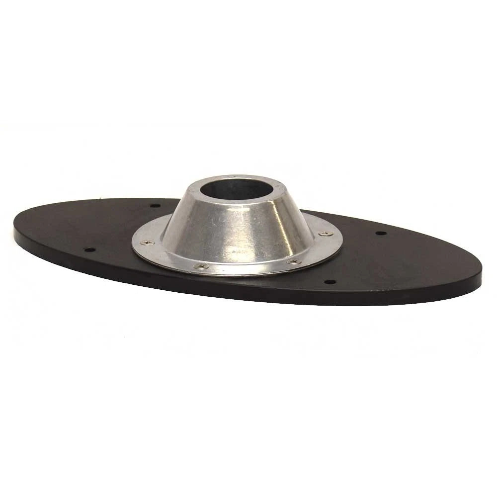 Viaggio Pontoon Boat Table Base - 15 5/8 X 7 1/2 Inch Black Starboard