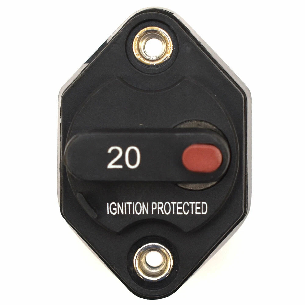 Boat Circuit Breaker - 20A 32V DC with Manual Reset Button