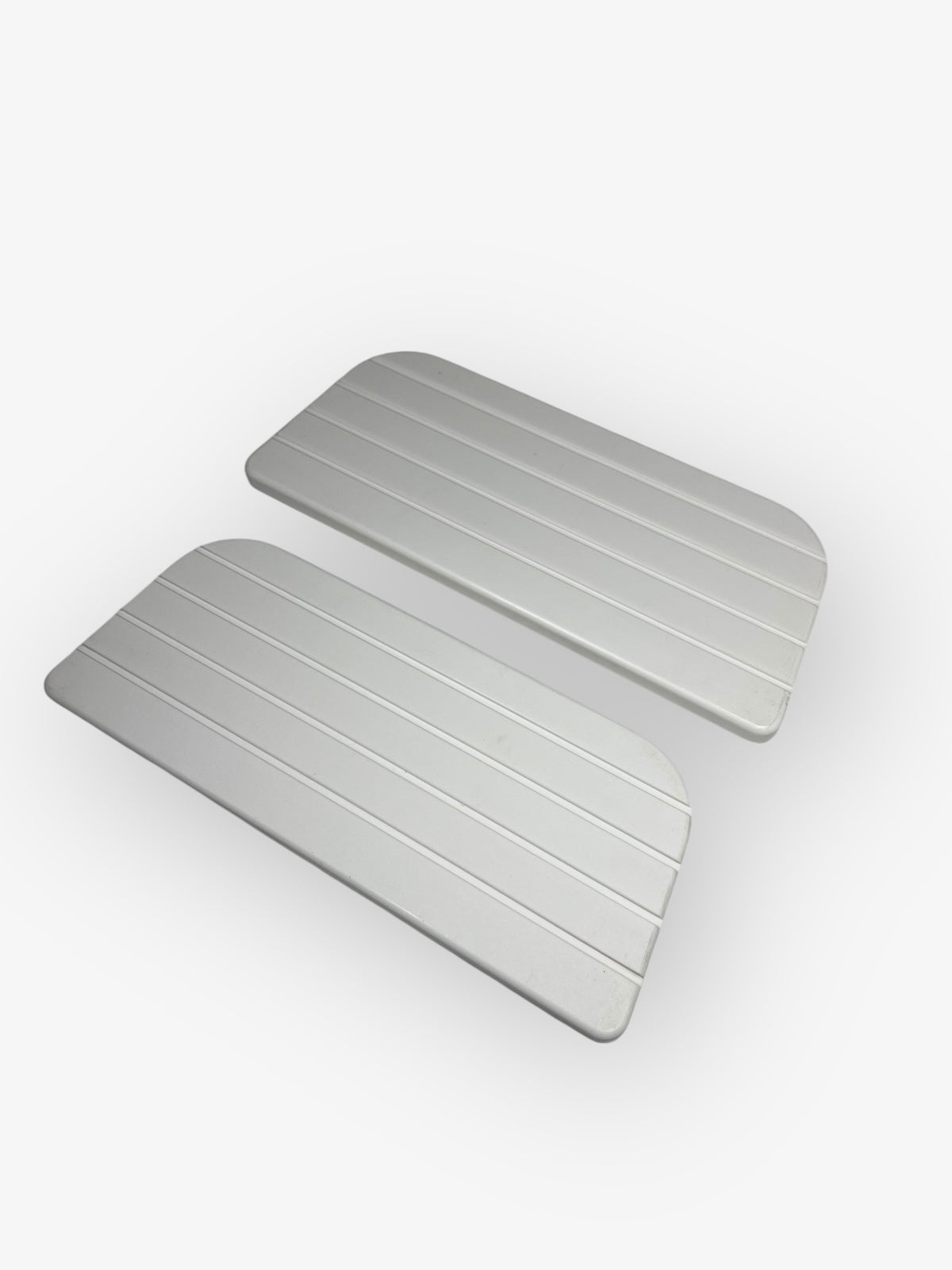 Marine Starboard Boat Grooved Single Steps 14 3/4in X 6in X 3/4in, White 2 Pack