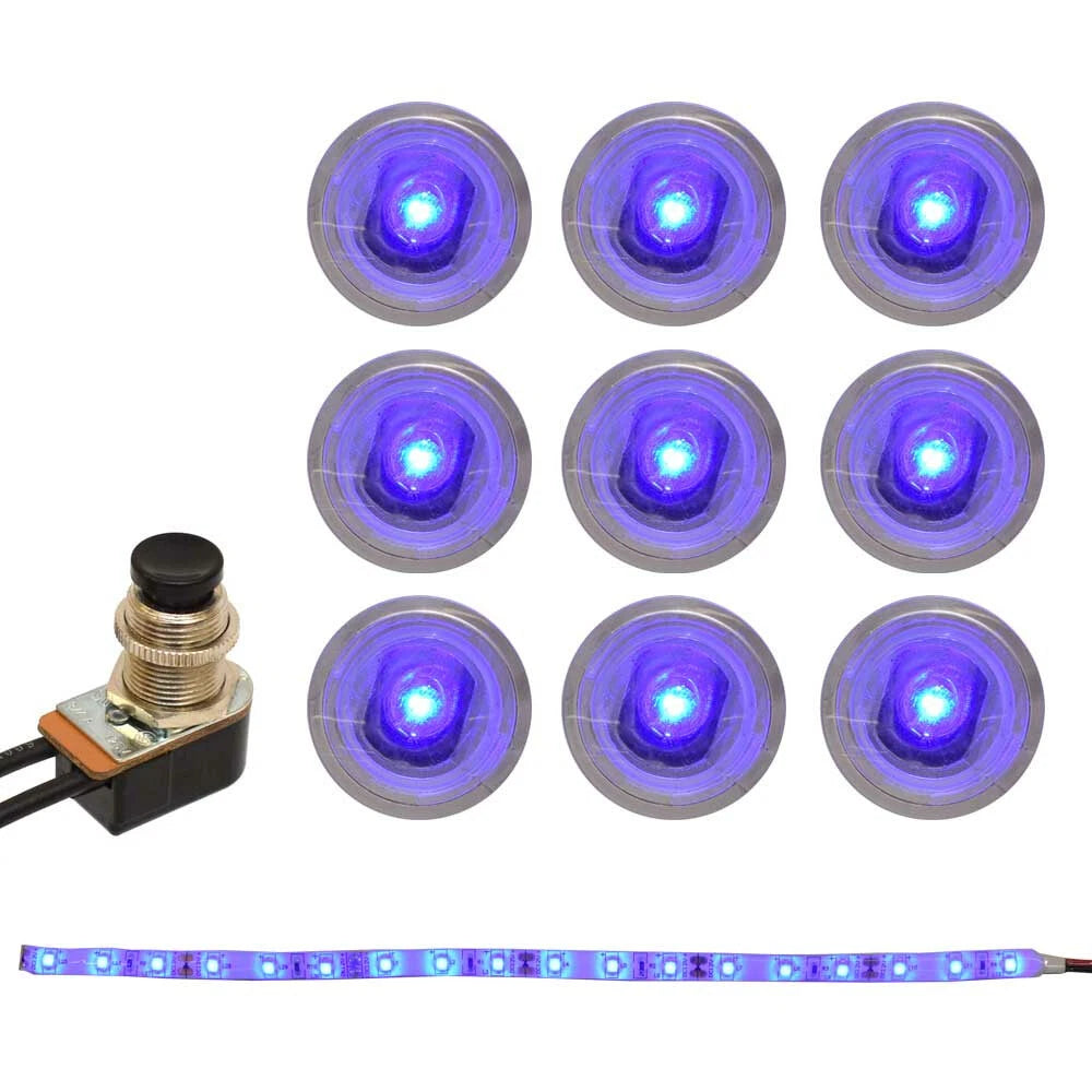 G3 Boat LED Courtesy Lights - with Push Button 12V Blue (kit)