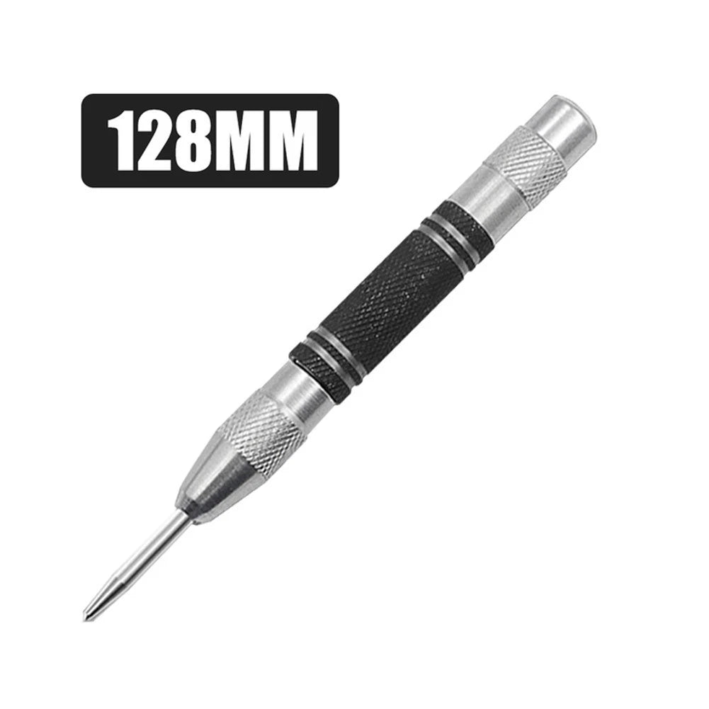 128mm Automatic Center Punch Spring Loaded Marker Wood Glass Press Dent Drill