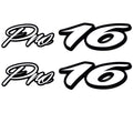Tracker Boat Decal 153088 - Pro 16 Black White 10 1/2 Inch (set of 2)