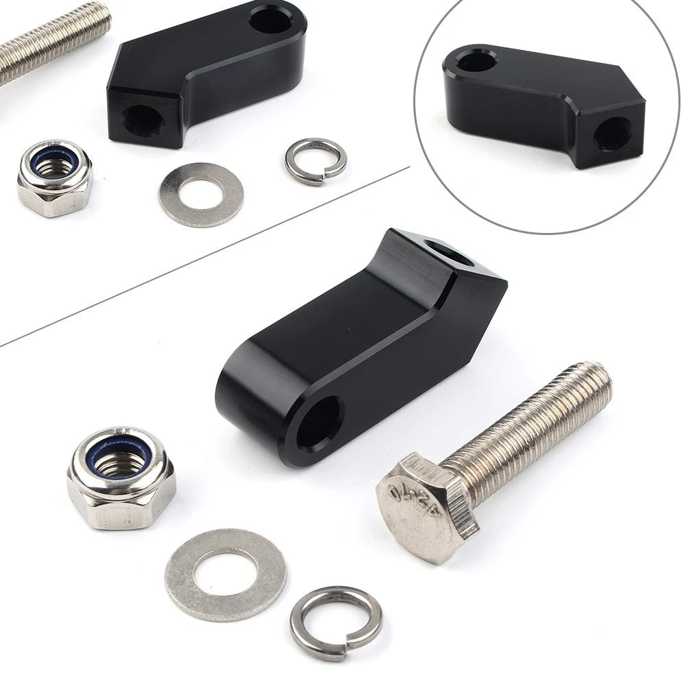 Black Headlight Mounting Block Bracket for Harley Custom Headlight Mount US