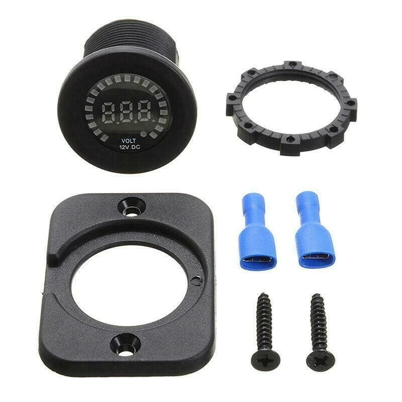 Digital Voltmeter Battery Gauge Boat Marine Car Van DC-12V LED Display