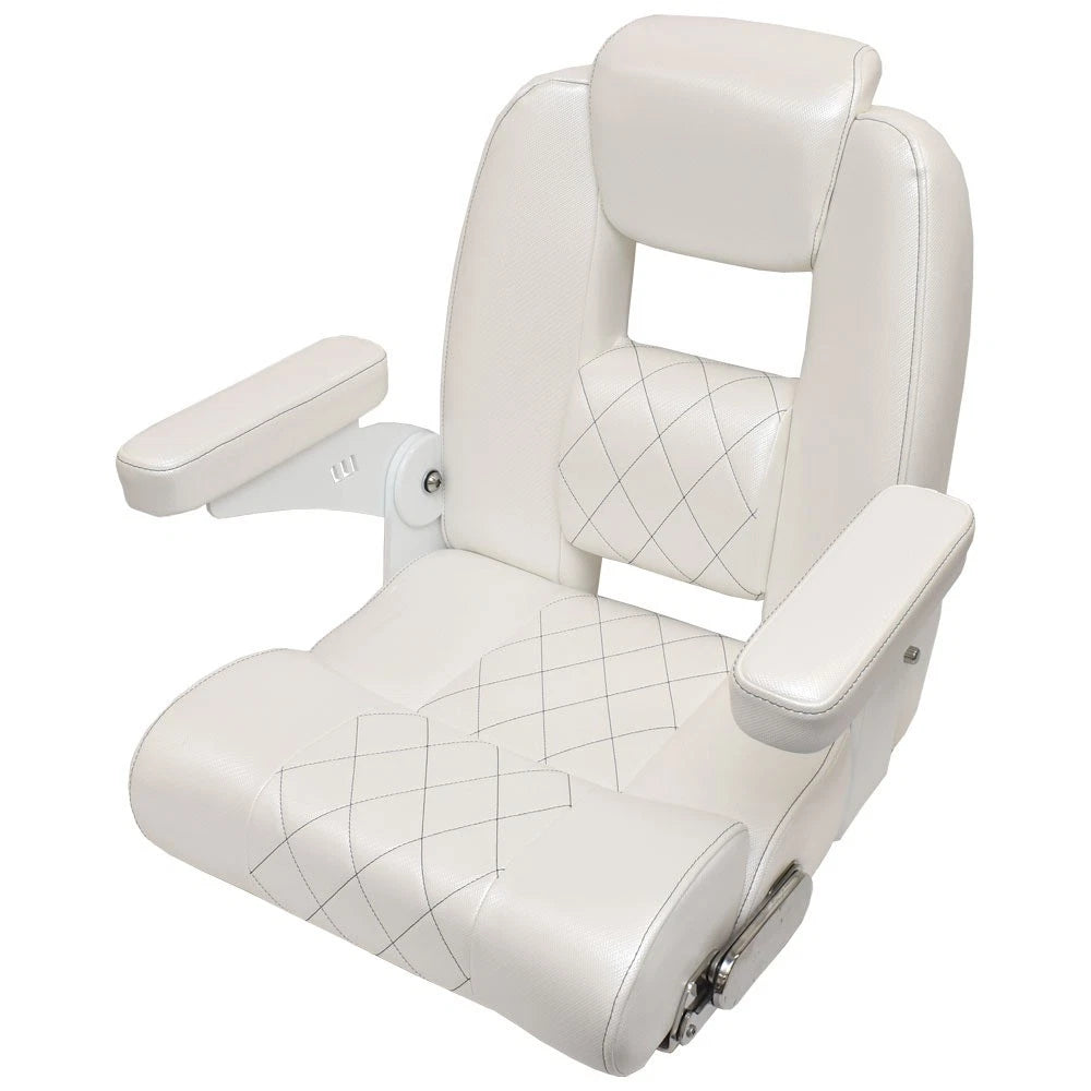 Blue Wave Boat Genesis Bolster Helm Seat BW33702+3W - Wise Pearl Vinyl