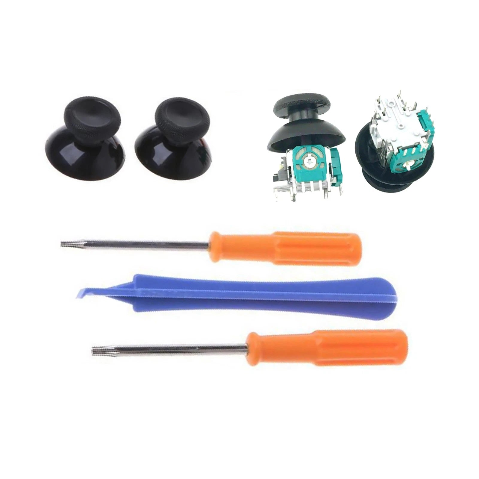 Analog Thumb Joystick Replacement Repair Tools Kit Set for Xbox One Controller