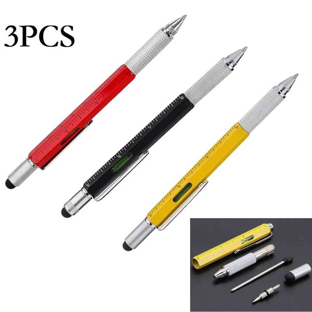 Professional 6 in 1 Touchscreen Stylus Pen Tool with Level Ruler and Ballpoint