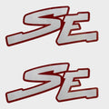 Lund Boat Model Decals - SE Silver/Maroon Stickers (pair)