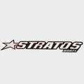 Stratos Boat Logo Raised Decal 7D095 - Mirrored Silver Sticker