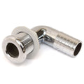 Blue Wave Boat Thru Hull Fitting - 1 1/8 Inch Chrome 90 Deg Angled