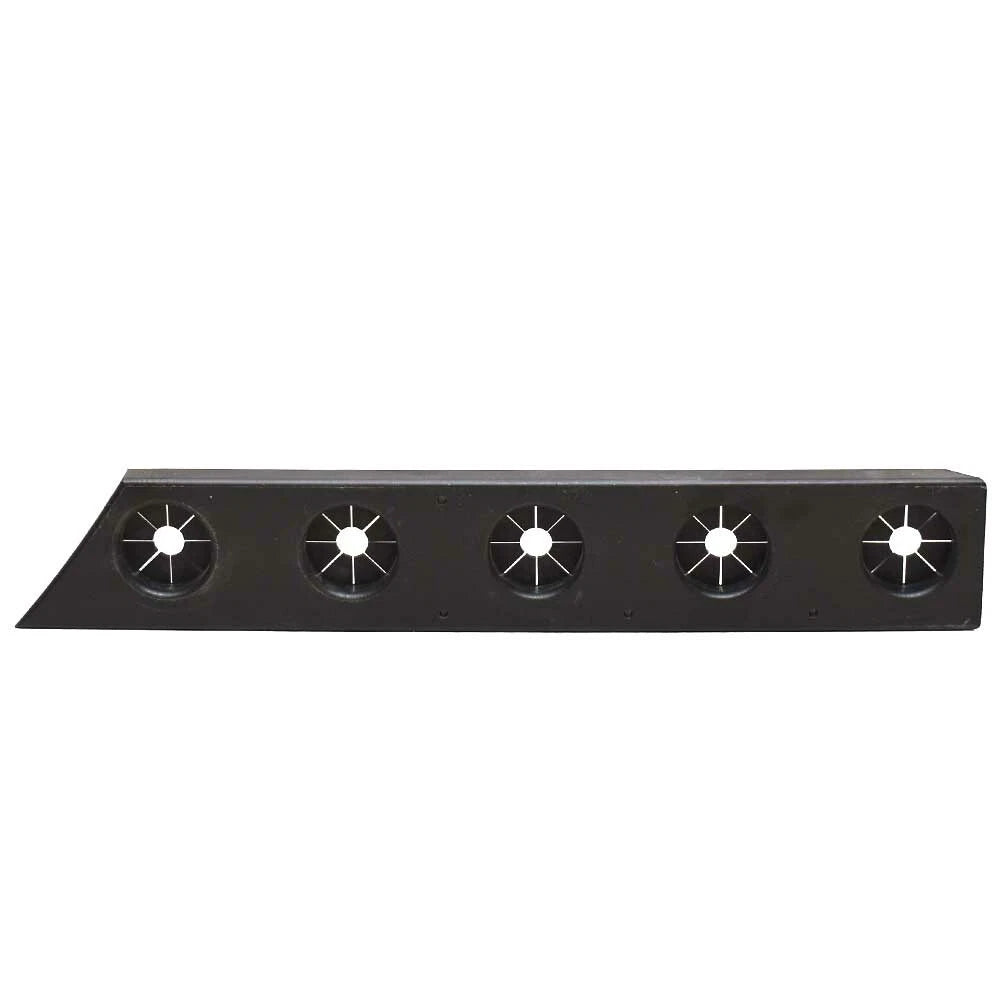 Tracker Boat Rod Holder Panel - with Gaskets 18 1/2 X 3 Starboard Black