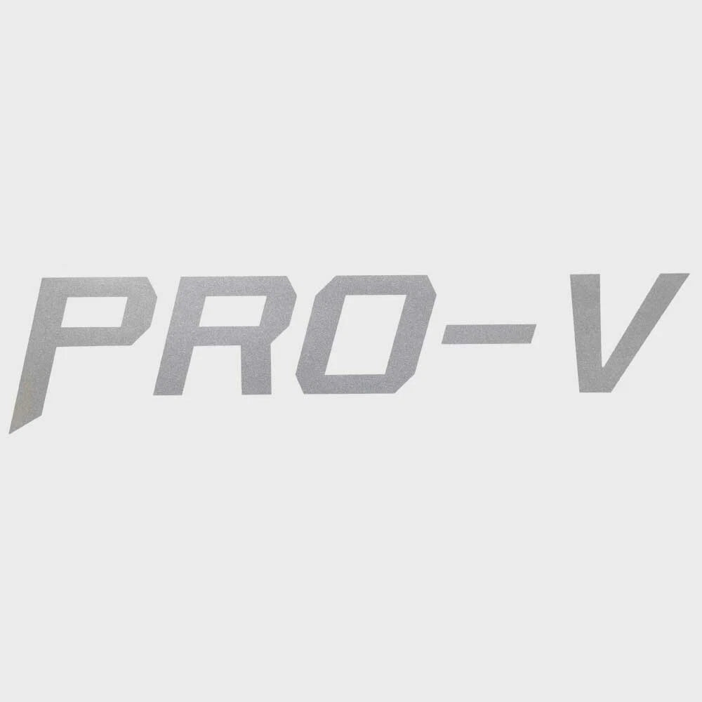 Lund Boat Decal Sticker 2339261 - Pro-V Silver 9 1/8 X 2 1/8 Inch