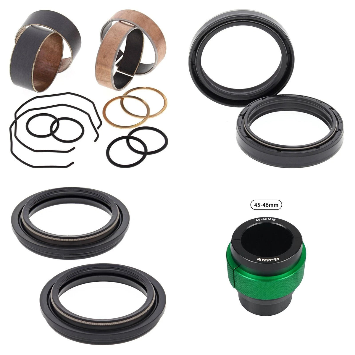 Complete Front Fork Rebuild Kit for Yamaha WR250F 2004 with Driver