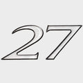 Rinker Boat Raised Decal 2190212 - 27 Model Silver Black Sticker