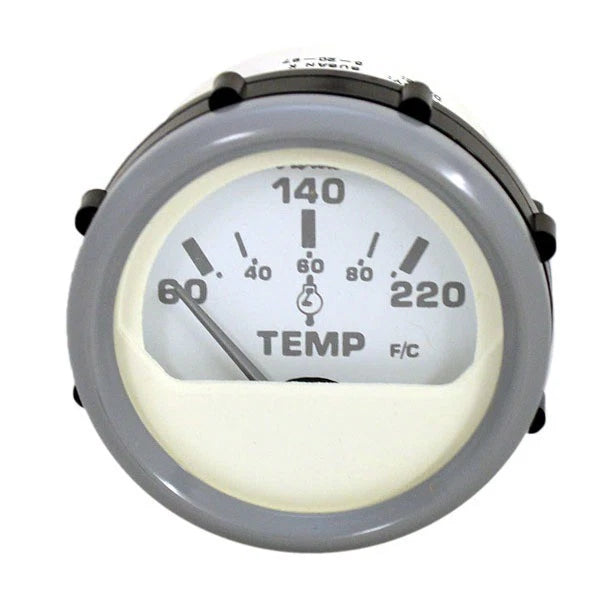 Faria Boat Temperature Gauge GP9408A - Nantucket 2 Inch Gray White