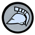 Ski Centurion Boat Steering Wheel Cap Decal - Silver Black 1 1/2 Inch