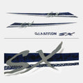 Glastron Boat Graphic Decal Sticker 05726452 - SX Blue (set of 4)