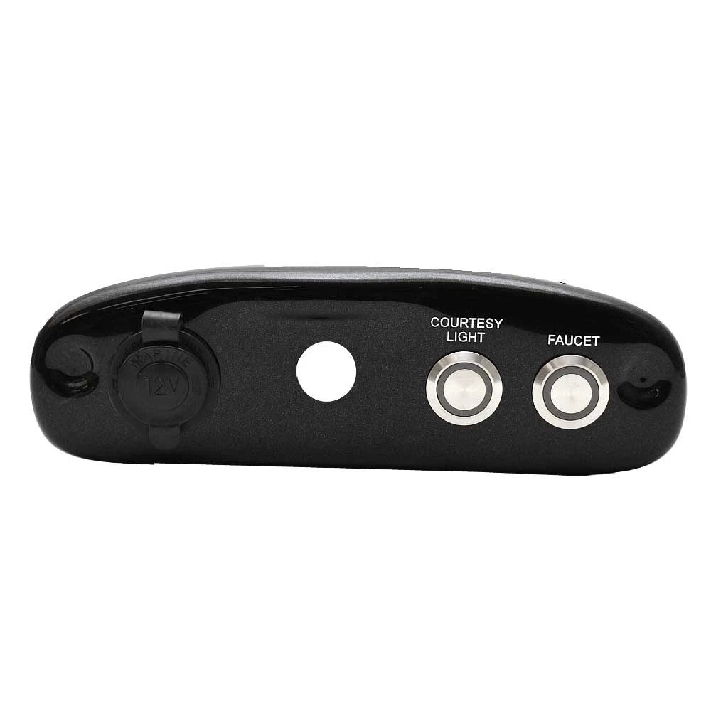 Tracker Boat Push Button Panel 174472 - 8 1/2 X 2 3/4 Inch Black
