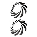 Lowe Boat Graphic Decal 1974052 - 10 LS Black 4 1/2 X 4 1/4 Inch Pair