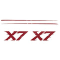 MasterCraft Boat Raised Decals 7506011K - X-7 Red (4 Pc. Set)