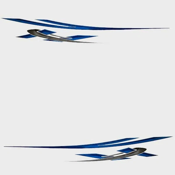 Larson Boat Decal Stickers 05732073 - Senza Blue Gray (set of 4)