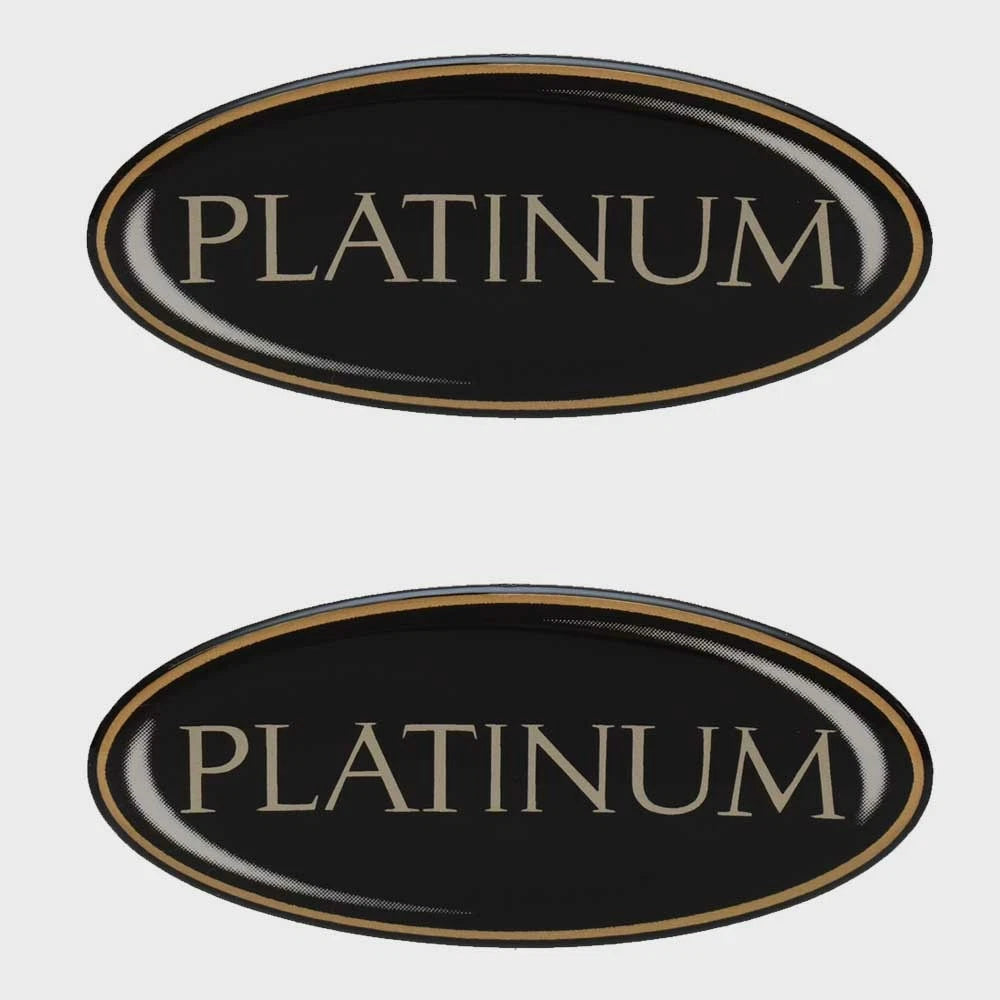 Cruisers Yachts Boat Raised Model Decals - Platinum Stickers (pair)