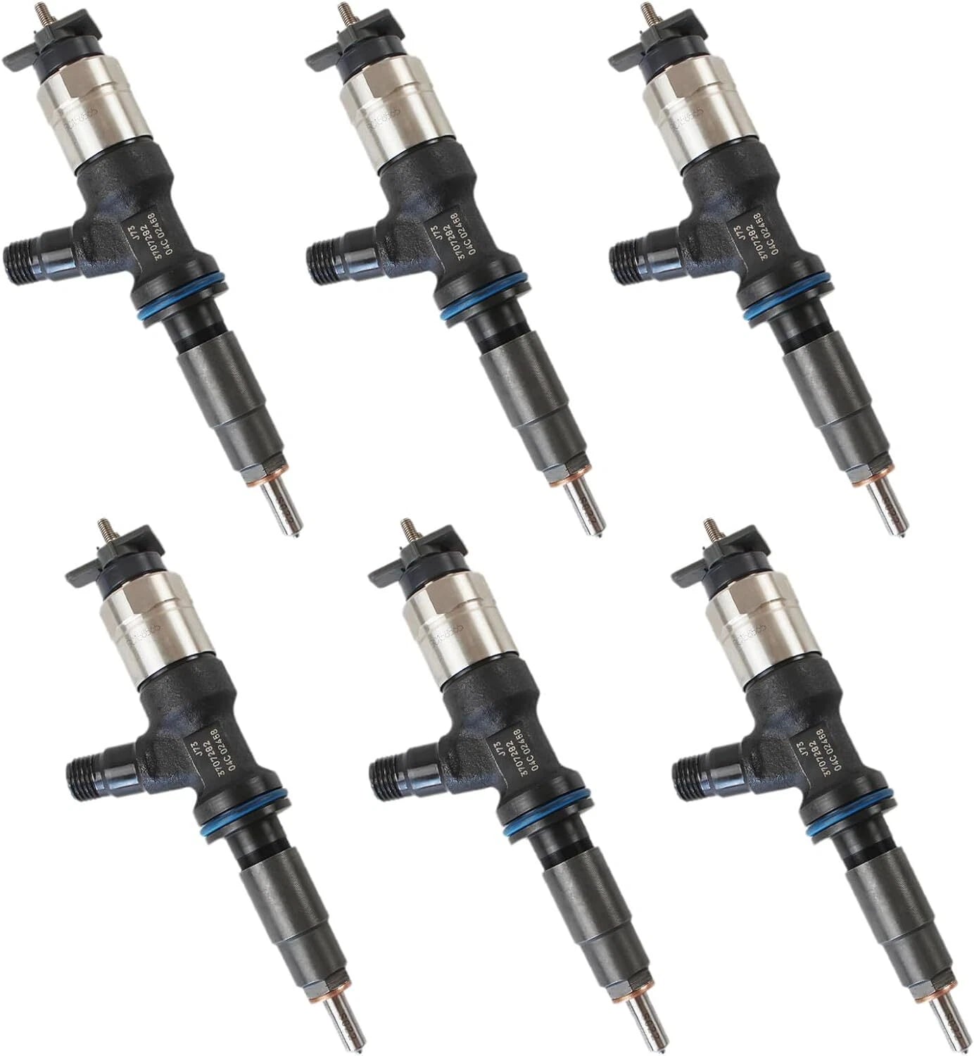 6X Common Rail Injector 370-7282 for CAT C6.6 C7.1 Engine 320E 323E Excavator
