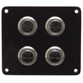 Blue Wave Boat Push Button Switch Panel PPE00014 - Black Acrylic