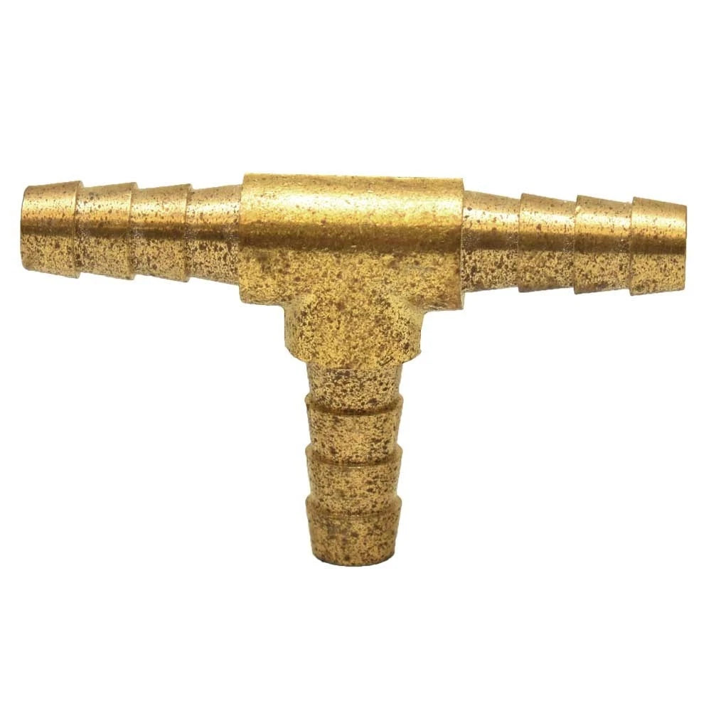 Tracker Boat Adapter Tee Fitting - 3/8 Inch Barbed Hose Brass