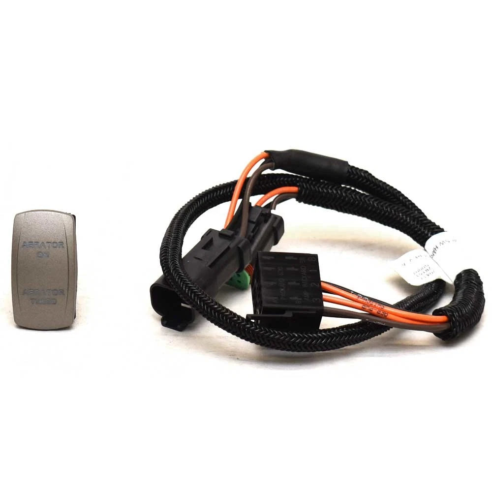 MNStar Boat Aerator Rocker Switch 00-8042 - with Harness Pewter Black