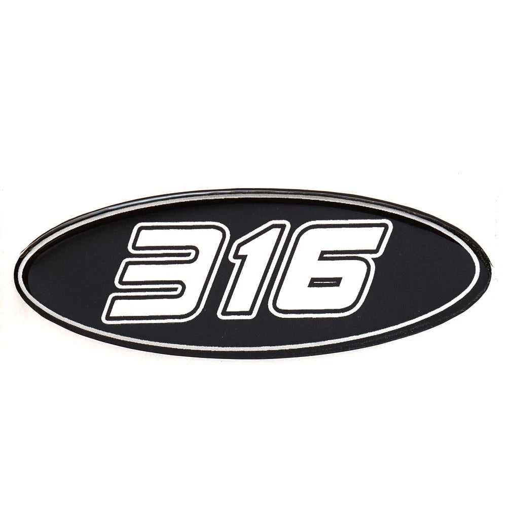Crownline Boat Raised Decal 61223 - 316 LS Black Mirror