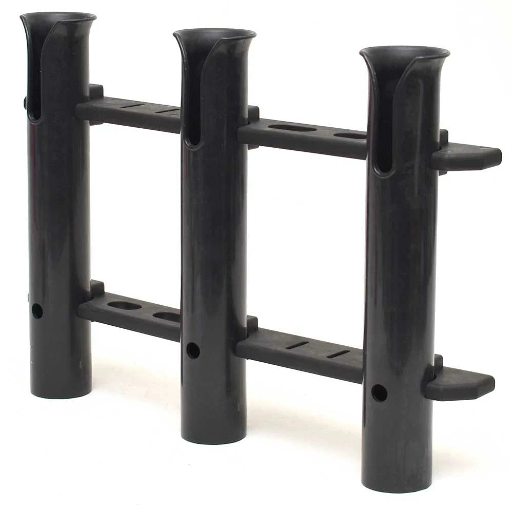 Marine Depot Boat Triple Rod Holder 50140B - 0 Degree Plastic (kit)
