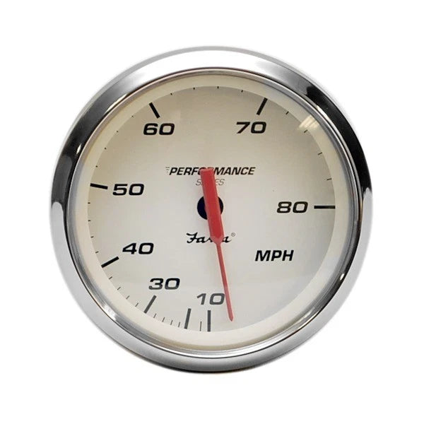 Faria Boat Speedometer SE9377A - Performance 3 1/4 Inch Silver White