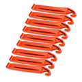 9 (nine) Pack Bicycle Tire - Tube Change Removal Levers Tool Set - Red