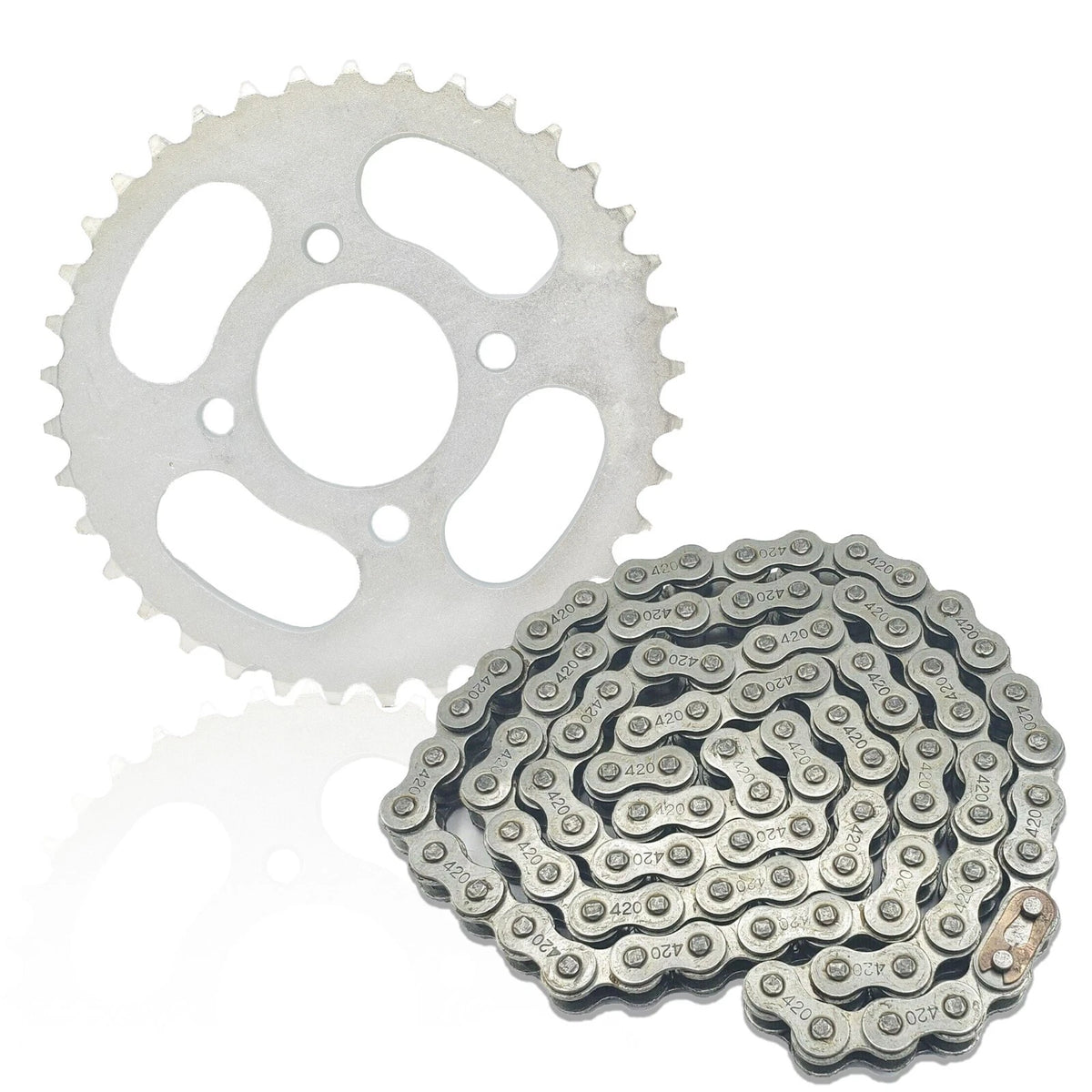 420 Chain & 37T Rear Sprocket Kit 110cc 125cc ATV Apollo Coolster Ricardo Roketa