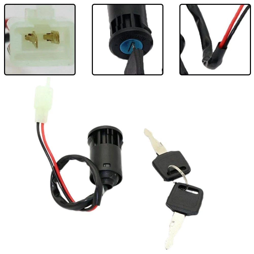 1PC for 2 Wire Ignition Key Switch Lock with for 2 Keys for Scooter Dirt Bike