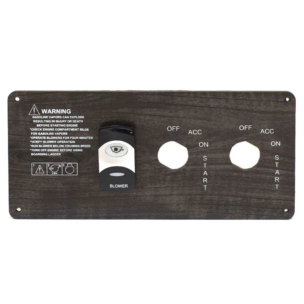 Rinker Boat Ignition Panel 2070120 - Woodgrain EX320 8 X 3 3/4 Inch