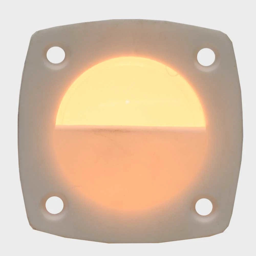 Boat Cabin Courtesy Light - White 2 1/4 X 2 1/4 Inch