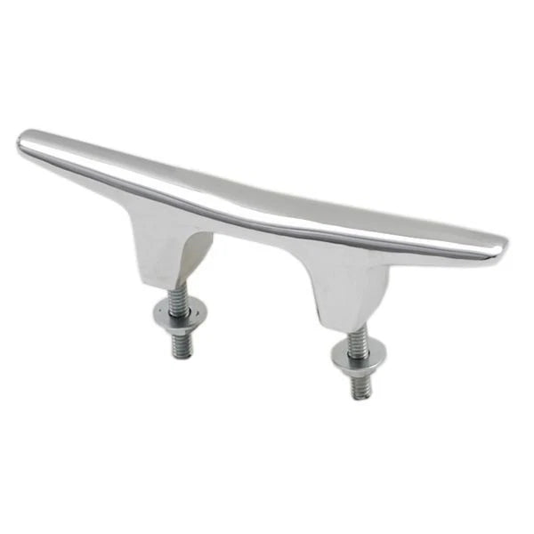 Boat Stud Mounted Cleat - 6 Inch Chrome Finish