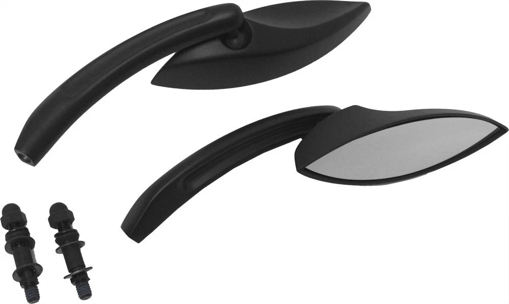HardDrive Black Elliptical Side Mirrors for Harley Davidson 2014-2017